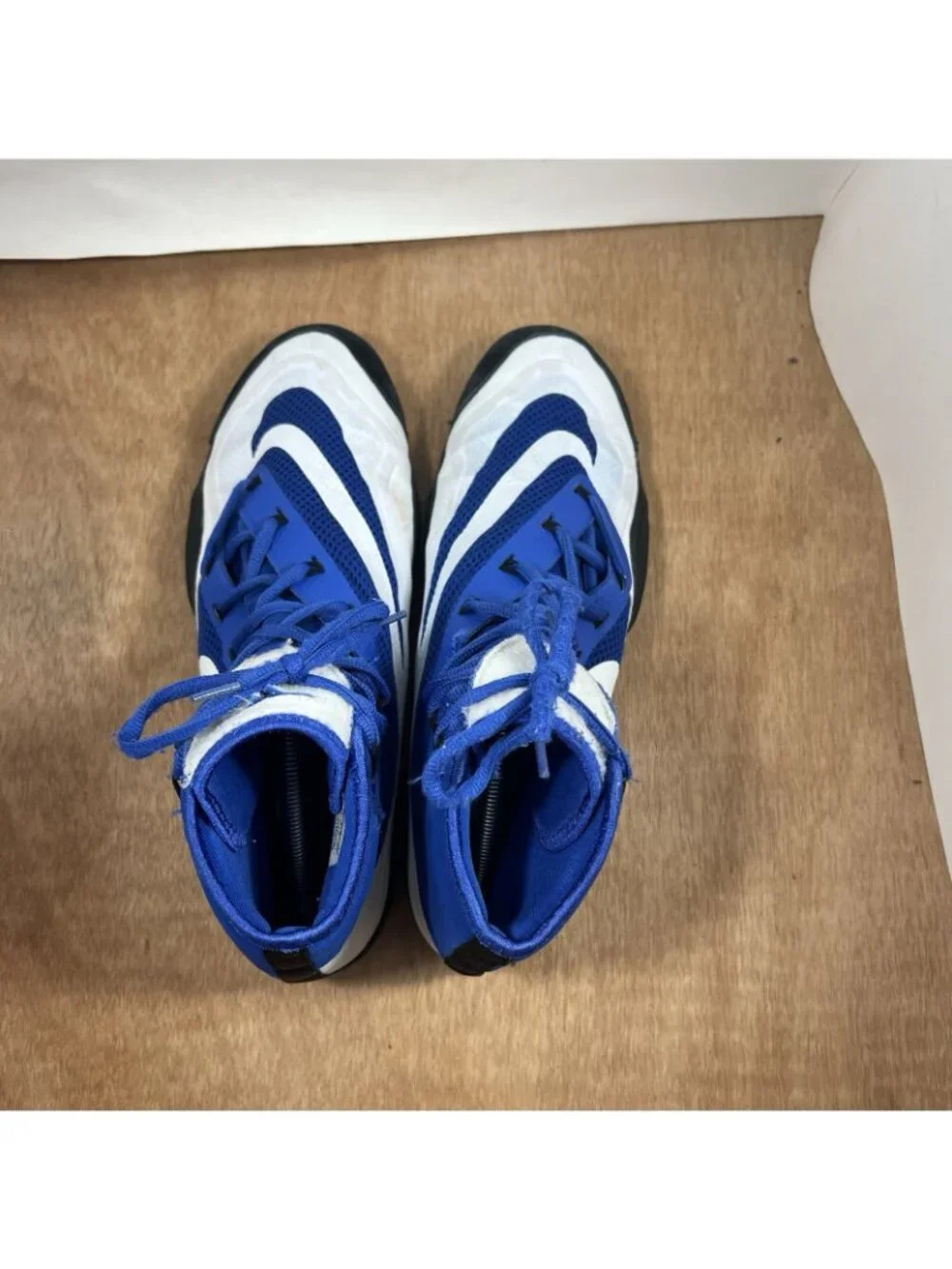 Nike 717175-410 Hypersweep Wrestling Shoes Men Size 13 Varsity Royal Blue White